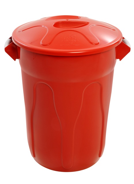 CESTOS PLÁSTICOS TIPO BALDE COM TAMPA SOBREPOSTA 60L